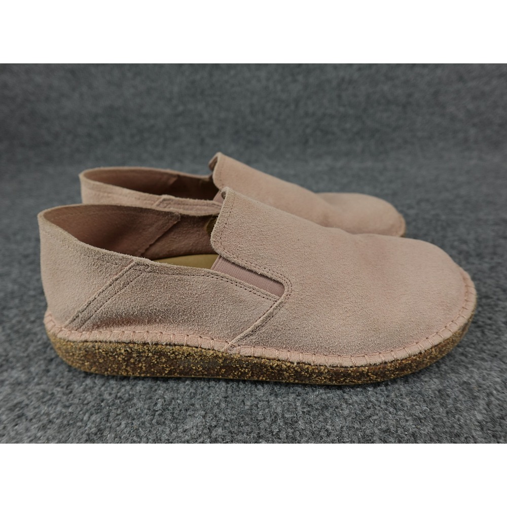 Birkenstock Callan Slip On Shoes Womens 40 Pink Suede Collapsible Heel Loafers